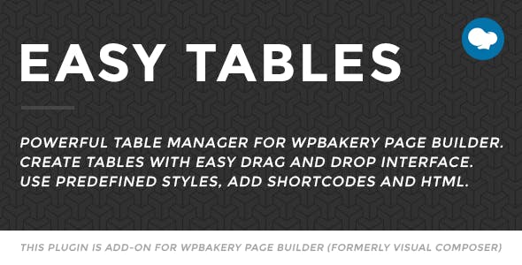 Easy Tables v2.0.2 – Table Manager for WPBakery Page Builder