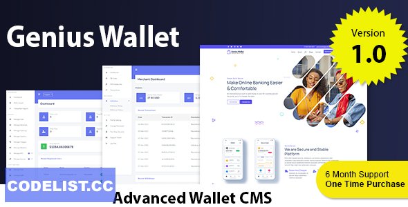 Genius Wallet v1.0 – Advanced Wallet CMS with Payment Gateway API